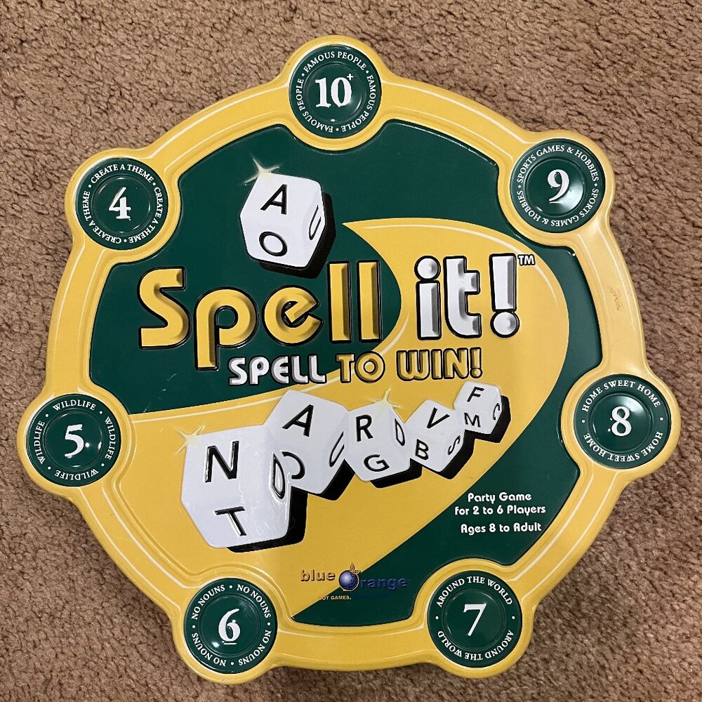 New it tin! Blue Orange Games - Spell It! Spell to Win Game Ages 8+